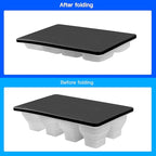 LONGFITE Collapsible Ice Cube Trays 2 Pack Silicone Foldable Folding Large Ice Cube Molds with Lid and Soft Bottom for Easy Release