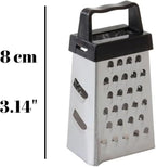 Mini Garlic Grater, Stainless Steel Cheese Ginger Vegetable Spices Small Grater for Kitchen, Black (Black)