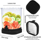 Strawberry Slicer, Fruit Slicer Cup with Push Plate, Grape Cutter Cup Slicers Kitchen Gadget for Egg Kiwi Banana Cucumber, Strawberry Slicers Cutter Tool for Fruits Vegetables (Yellow, One Size)