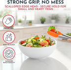 Kitchen Tongs for Cooking with Silicone Tips, Heat Resistant Tongs for Serving Food, 7-Inch, 9-Inch, 12-Inch Locking Silicone Tong, Set of 3 Salad Tong, Orange Kitchen Utensils