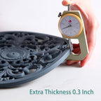 Extra Thick Silicone Trivet Mat for Hot Dishes, Hot Pots and Pans, Pot Holder, Hot Pad to Portect Your Table and Countertop, Kitchen Decor and Accessories,Beige,Set of 3