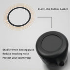 Espresso Knock Box with Barista Towels, Removable Shock-absorbent Knock Bar & Non-Slip Base - Knock Box Espresso, Knock Box for Coffee Grounds, Espresso Machine Accessories, Black, JDHAVMOS