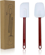 Silicone Spatulas Heat Resistant.Commercial Spatula for Cooking.Heavy Duty Rubber Spatulas.Silicone Spatula Set of 2 (10 inch)