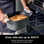 Ninja Foodi 8-in-1 Everyday Possible Cooker PRO 8.5-Quart Multi-Cooker with Glass Lid, Slow Coorker Integrated Spoon, and Non-Stick, Oven-Safe Pot,Sea Salt Grey