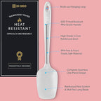 DI ORO Silicone Spoon Spatula - Forever Warranty - 600°F Heat-Resistant Large Silicone Spoonula Scraper - BPA Free Nonstick Cookware Safe Rubber Kitchen Utensil for Baking, Cooking, & Mixing (Stone)