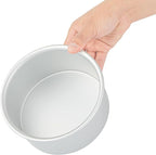 Restaurantware-Met Lux 6 x 3 Inch Straight-Sided Baking Tin, 1 Round Cake Pan - Oven-Ready, Freezable, Anodized Aluminum Round Baking Pan, Greaseproof, For Layer Birthday Cake
