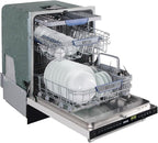 Large Capacity 24 inch Top Control Built-In Dishwasher with Third Rack – ENERGY STAR Certified, 47-dBA Ultra-Quiet, Stainless Steel (White)