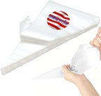 Disposable Piping Bags 18 inch, 200 Pcs Disposable Piping Bags, Disposable Large Pastry Bags for Cupcake, Cake Disposable Decorating Bags for Frosting
