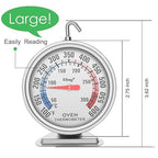 Oven Thermometers(2 Packs) for Gas or Electric Oven Temperature Gauge with 100-600°F/50-300°C,Large Dial & Numbers,Best Kitchen Thermometer for Oven Baking, Cooking,No Fading Color