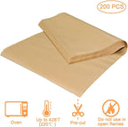 KIDOFLY 200 Pcs 9x13 Inch Unbleached Precut Parchment Paper Baking Sheets – Non-Stick Baking Paper for Oven, Air Fryer, Grilling & Steaming, Heat Resistant Up to 450°F
