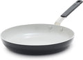 GreenPan x Bobby Flay 10" Nonstick Frying Pan Skillet, PFAS-Free Diamond Ceramic, Induction Suitable, Stay-Cool Silicone Handle, Easy Clean Dishwasher & Oven Safe, Egg & Omelet Pan, Graphite