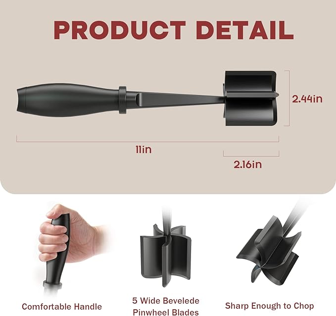 2 Pcs Meat Chopper, Upgrade Hamburger Smasher, Premium Heat Resistant Meat Masher for Ground Beef, Ground Turkey and More, Non Stick Mix Grinder