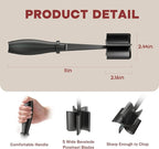 Meat Chopper, Hamburger Grinder, Premium Heat Resistant Smasher for Ground Beef, Burger Grinder Nylon Potato Mix Tool, Meat & Poultry Tenderizers-Black