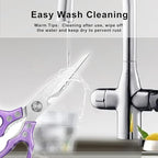 Heavy Duty Sharp Kitchen Scissors, Dishwasher Safe, Cooking Shears for Meat, Chicken, Fish, Poultry, Herb, Bread (Purple)