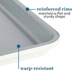 Sur La Table Kitchen Essentials Bake Sale 15 X 10 Inch PFOA, PFAS, PTFE Free Nonstick Cookie/Baking Sheet - Linen White