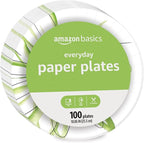 Amazon Basics Everyday Paper Plates, 10 Inch, Disposable, 100 Count