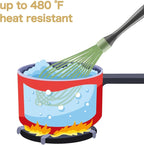 Professional Whisks, Dishwasher Safe, Stainless Steel & Silicone, Heat Resistant, 12-Inch, Green