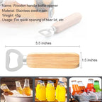 Wood Wine Bottle Opener, Beer Bottle Openers, Cider, Soft Drinks Bottle Opener for Home, Bar, Restaurant，Wedding Favors ，Wood Handle Handheld (set of 35)