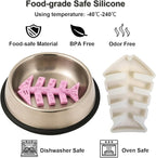 7.5IN Big Fish Bone Dog Cat Treat Mold 1 Pack, DIY Flavors for Puppy. Food Safe Silicone for Oven. Large Ice Cube Mold for Pet Chew, Cooling. Pets Birthday Cake Baking. Fun Gift for Dog Lover