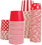 UNIQ 1000-Count 4 oz Paper Ice Cream Cups Red Color | Disposable Dessert Bowls for Ice Cream, Yogurt, Gelato | Frozen Dessert Supplies