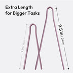 carrotez Silicone Tongs for Cooking, Anti-Slip,Non-Scratch Kitchen Tongs 9.5 inch Silicone Tongs 1Pack - Pink