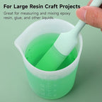 Gartful 250ml Large Silicone Measuring Cups, 8OZ Reusable Squeeze and Pour Resin Cups for Epoxy, Casting Molds, Slime, Craft Art Projects, Cup Making, Waxing, 6 Packs