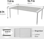 carrotez Cabinet Organizer Shelf, Set of 2 Stackable Kitchen Counter Shelves, Kitchen Cabinet Organizers and Storage, Pantry Storage Shelf Organizer, 15.7 x 7.8 x 6.1 - White