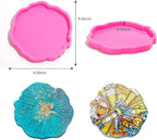 Coaster Resin Epoxy Molds for Casting Irregular Wave Shape Silicone Geode for Making Cup Mats Agate Coaster Mold Wine Glass Holder Home Decor DIY Craft Project