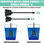 Upgraded Resin Mixer, Handheld Rechargeable Mixer with Minimizing Bubbles,Epoxy Resin Mixer for Resin, Silicone Mixing, Resin Molds, DIY Crafts (Included 4 pcs Paddles) (Blue)