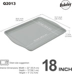 Baking Sheet Pan 18-Inch, Ceramic Non-Stick Carbon Steel Naturally Slick Coating Half-Sized Cookie Sheet Pan for Oven Roasting Meat Bread 18" x 13"