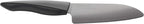Kyocera Innovation Series Ceramic 5.5" Santoku Knife, with Soft Touch Ergonomic Handle-Black Blade, Black Handle