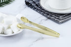 MSY BIGSUNNY 4 Inch Sugar Cube Tongs, Stainless Steel Mini Appetizer Tongs, Small Serving Tongs Tiny Food Clips for Tea Party, Coffee, Bar, Desserts - Set of 4 (Gold)