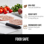 GORILLA GRIP BPA-Free Reversible Kitchen Cutting Board Set of 3, Nonporous, Juice Grooves to Catch Liquid, Slip Resistant Handle Border, Dishwasher Safe, Durable Large Food Chopping Boards, Gray