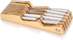 Cangshan HELENA Series German Steel Forged BBQ Knife Set (White, 8-Piece In-Drawer Set)