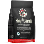 Bones Coffee Company Holy Cannoli, Baked Cannoli Flavored Coffee, Medium Roast Low Acid Arabica Beans Compatible with Auto drip and French Press Coffee Maker, 12 Oz Ground