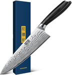 HOSHANHO 8 Inch Chef Knife, Ultra Sharp High Carbon Powder Steel Kitchen Knife, Professional Japanese Chef's Knife with Ergonomic Pakkawood Handle