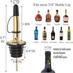 Pafusen 24 Pack Liquor Bottle Pourers, Liquor Pour Spout for Liquor Bottles, Stainless Steel Olive oil Dispenser Spout, Alcohol Pourer Spouts Dust Caps Covers Fixed, Gold