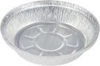 7 Inch Round Aluminum Pans with Lids (60 Pack) Disposable Foil Pan with Clear Dome Top, Aluminum Tin for Roasting Baking Cooking