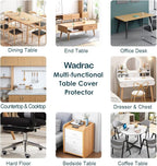 39x84 Clear Vinyl Table Cover Protector 1.5mm Thick Desk Pad Protector Cover Clear Plastic Table Mat Tablecloth Protector for Wood Dining Coffee Table Office Desk Pad Chair Floor Protector Waterproof
