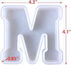 4 inch 26 Pack English Letter Silicone Mold - Alphabet Capital & Large Letter Resin Casting Mold