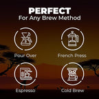 Medium Roast Whole Bean Coffee – Smooth & Balanced Arabica for Espresso, Cold Brew & Pour Over – Fresh Roasted Specialty Kenyan AA Beans – 250g Bag