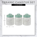 DII Kitchen Accessories Collection Ceramics, Jar Canister Set, Red, 3