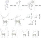 Woohome 12 PCS Mini Elk & Mushroom Resin Casting Moulds, 3D Art Craft Supplies Epoxy Moulds for Jewelry Making