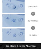 Pet Feeding Mat-Absorbent Dog Mat for Food and Water Bowl-No Stains Quick Dry Water Dispenser Mat-Dog Accessories Pet Supplies-Bowl for Messy Drinkers（PAW,12"x19"
