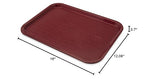 Carlisle FoodService Products CT121661 Cafe Standard Plastic Cafeteria/Fast Food Tray, NSF Certified, BPA Free, 16" Length x 12" Width, Burgundy (Pack of 24)