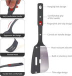 Flexible Silicone Spatula Set For Nonstick Cookware Rubber Silicone Bpa-Free Heat Resistant Heavy Duty Kitchen Turner Large,Slotted Flipper And Small Spatulas For Egg Fish Pancake Cookie (Grey)