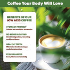 Low Acid Organic Coffee – Whole Bean, Mold-Free & Stomach Friendly by Java Planet, Sumatran Single Origin Coffee, Dark Roast, Smooth Full Flavored, 1LB Bag