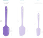 DI ORO Silicone Spoon Spatula - 600°F Heat-Resistant Large Silicone Spoonula Scraper - BPA Free Nonstick Cookware Safe Rubber Kitchen Utensil for Baking, Cooking, & Mixing - Dishwasher Safe (Lavender)