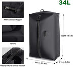 34L Vacuum Bags for Travel Luggage with Pump, Reusable Space Saver Waterproof Compression Bags for Suitcase,Backpack, Vacuum Seal Packing cube for Storage Organizer Cloth(1bag+1pump-34L)