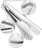 10PCS Serving Tongs, Small Kitchen Tongs,XEVOM Stainless Steel small Appetizer Tongs Mini Sugar Ice (5 Inch)
